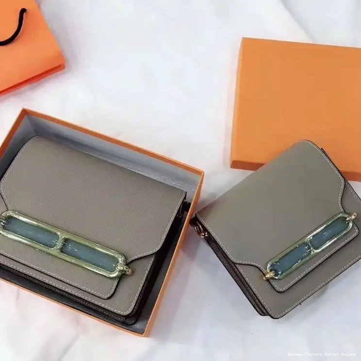 Leather Bag Grey Hardware Roulis Epsom In Hermes Gold 0508